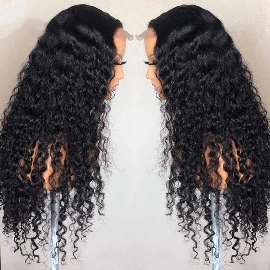 Water Wave Human Hair Wigs HD 13X6 Lace Frontal Wigs For Women  Pre plucked Water Wave Lace Front Wigs 180%