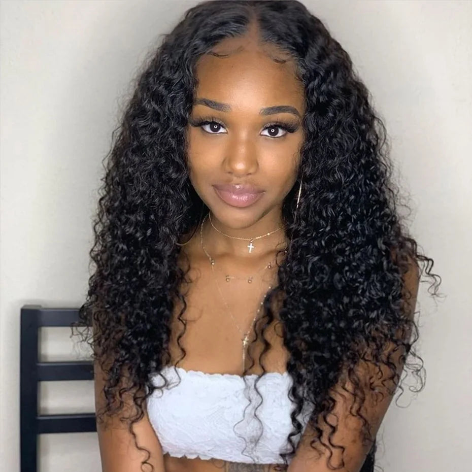 Water Wave Human Hair Wigs HD 13X6 Lace Frontal Wigs For Women  Pre plucked Water Wave Lace Front Wigs 180%