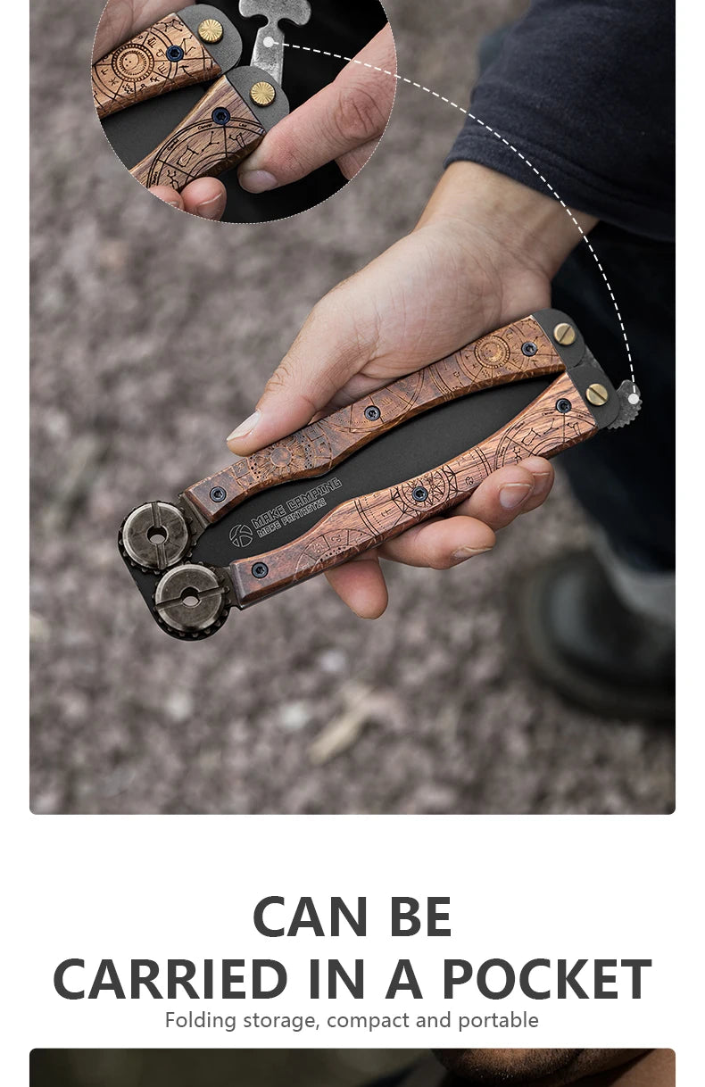 BISINNA 1pcs Double-sided Folding Saw Hand-held Logging Saw Outdoor Camping Gardening Woodworking Tool