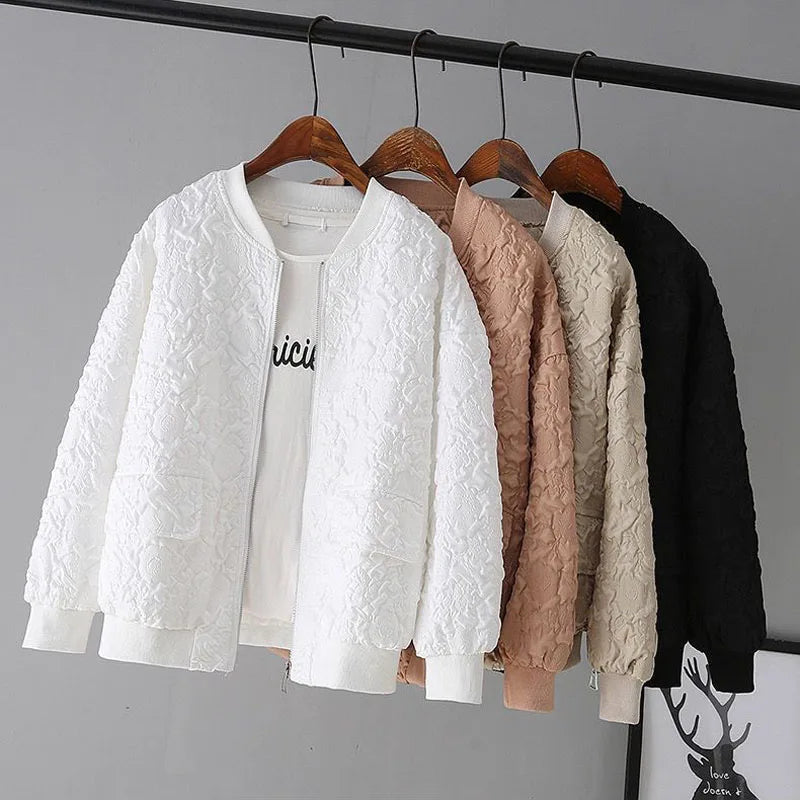 Fashionable Women’s Short Baseball Jacket