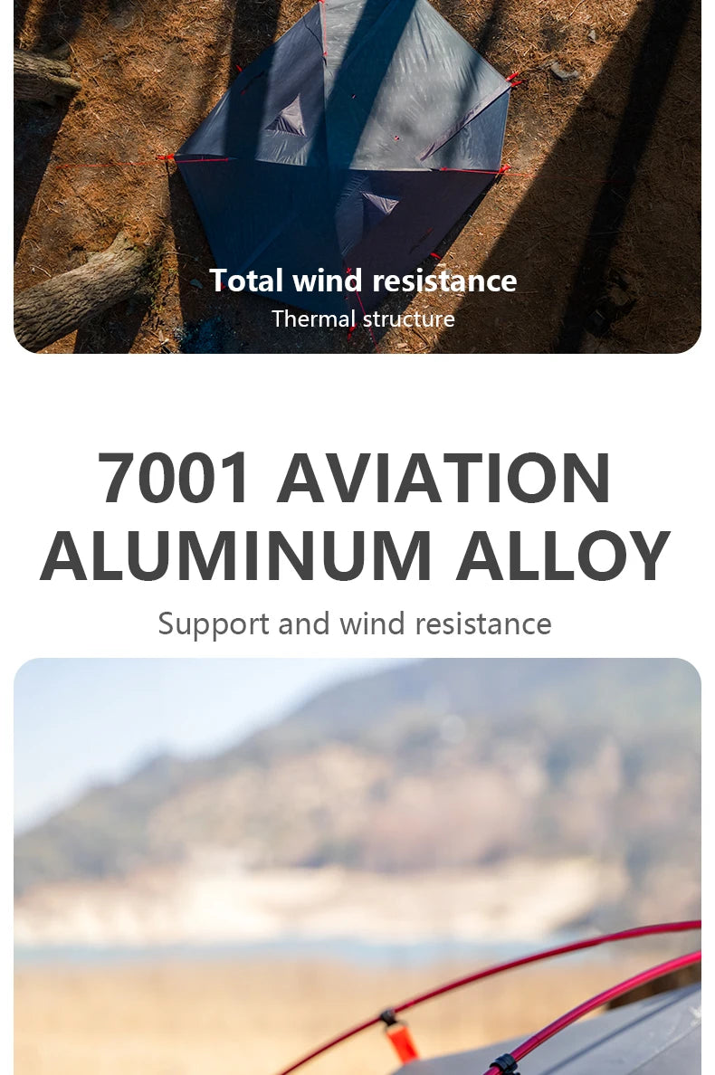 BISINNA 2-3 Person Camping Tent Waterproof Double Layer Lightweight Tent Portable Outdoor Hiking Trekking Travelling