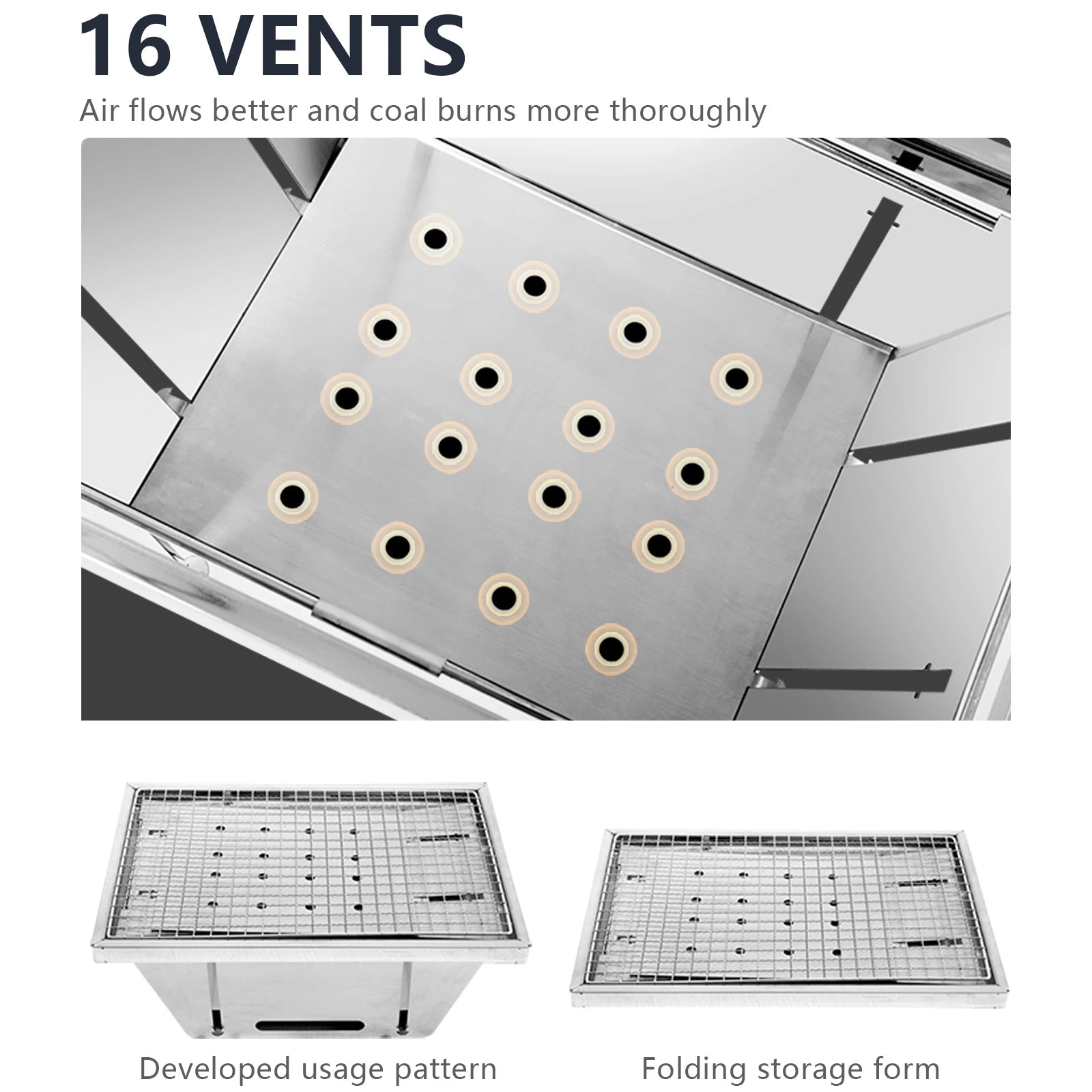 BISINNA Aluminum Alloy Custom Egg Roll Table Outdoor Folding Stove Boiling Tea Table Picnic Barbecue Wood Grain Egg Roll Table