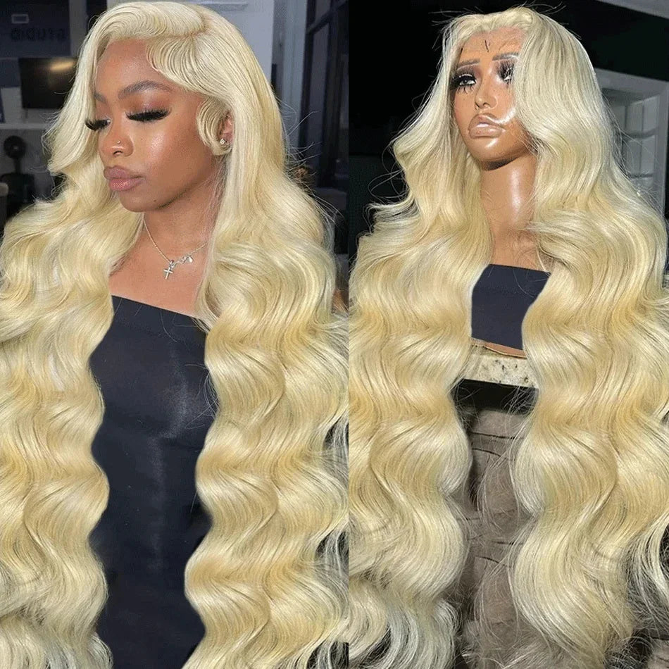 Blonde 613 13x6 HD Lace Frontal Wigs Brazilian Body Wave Lace Front Human Hair Wigs Pre plucked Body Wave 613 Lace Frontal Wigs