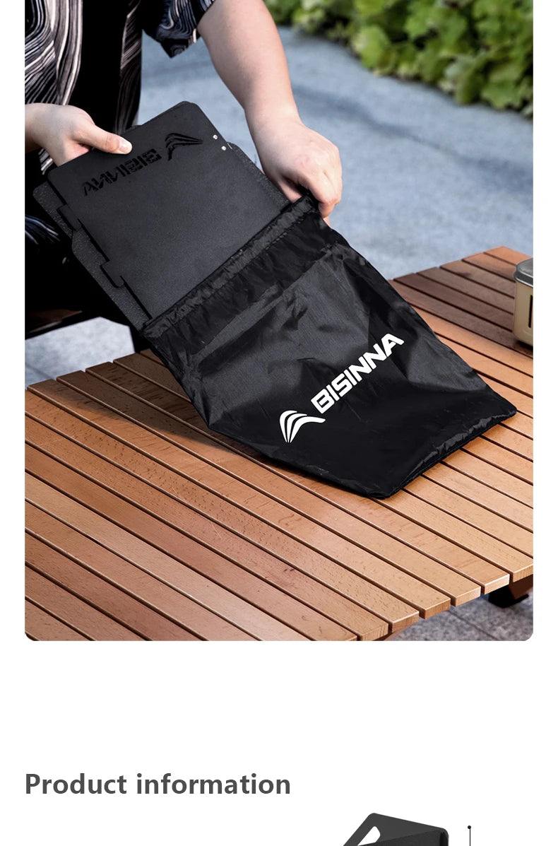 BISINNA Folding Gas Stove Windshield Camping Cooking Burner Windproof Screen For Outdoor Picnic Cassette Stove