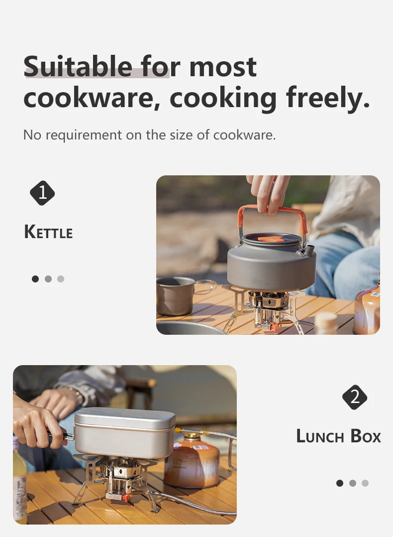 BISINNA Camping Gas Stove 5800W Tourist Folding Burner Portable Furnace Outdoor BBQ Hiking Picnic Equipment