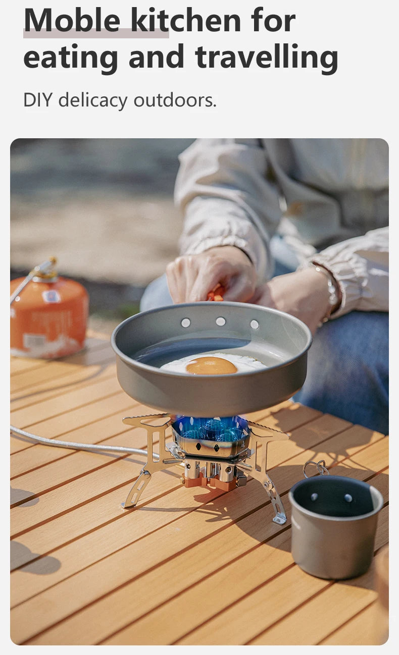 BISINNA Camping Gas Stove 5800W Tourist Folding Burner Portable Furnace Outdoor BBQ Hiking Picnic Equipment