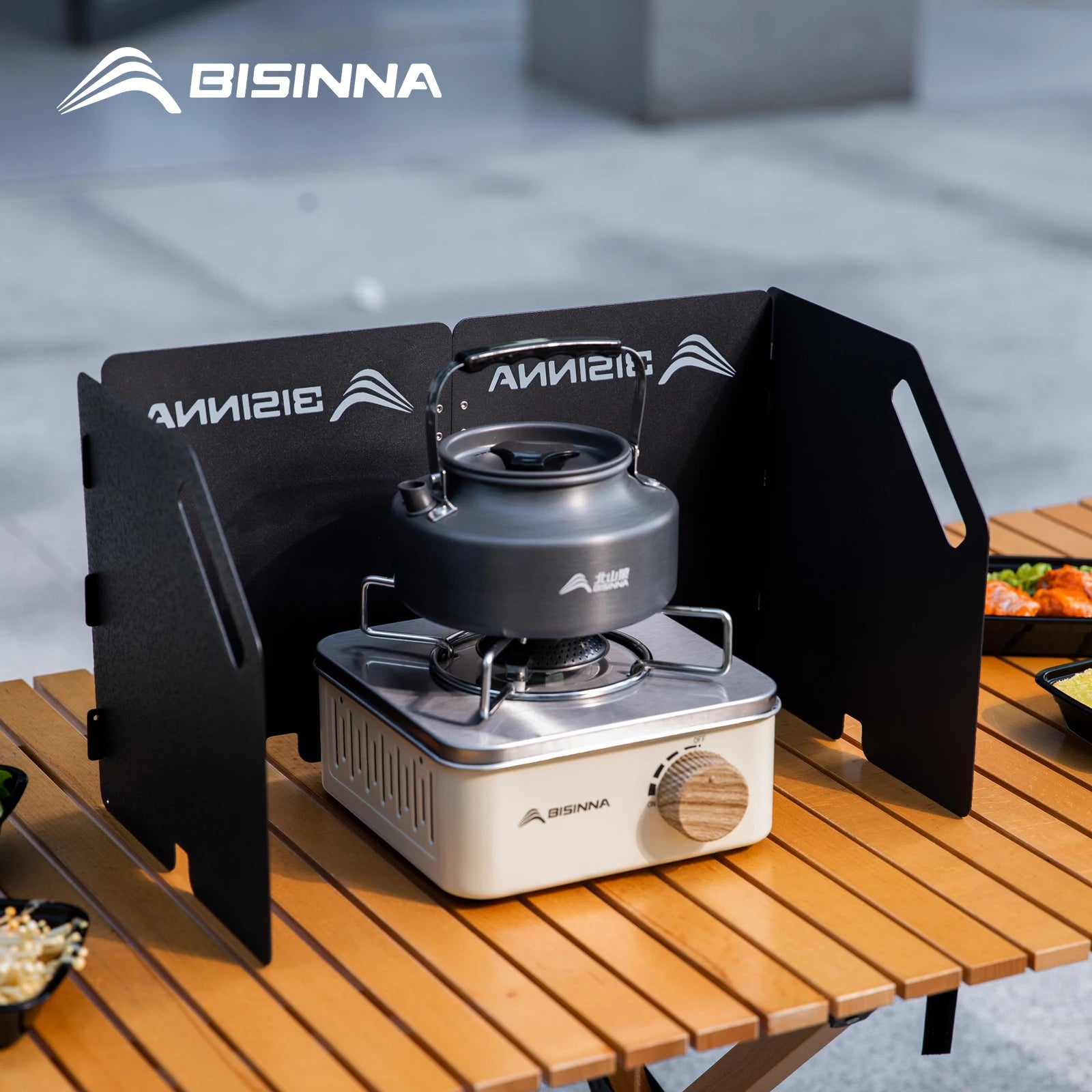 BISINNA Folding Gas Stove Windshield Camping Cooking Burner Windproof Screen For Outdoor Picnic Cassette Stove