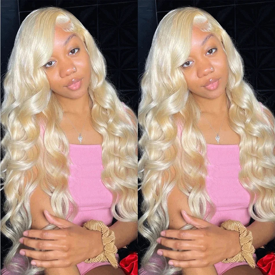 Blonde 613 13x6 HD Lace Frontal Wigs Brazilian Body Wave Lace Front Human Hair Wigs Pre plucked Body Wave 613 Lace Frontal Wigs