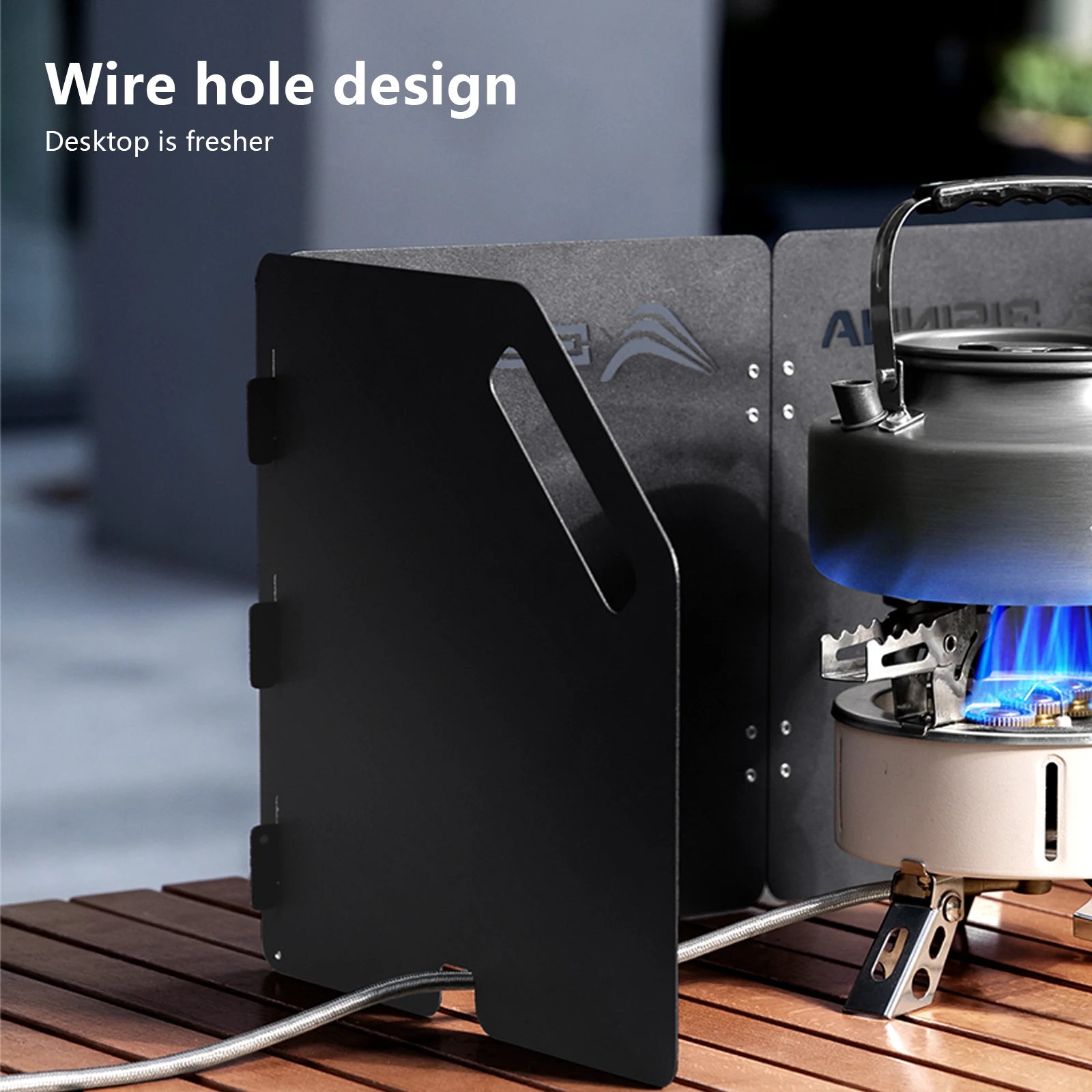 BISINNA Folding Gas Stove Windshield Camping Cooking Burner Windproof Screen For Outdoor Picnic Cassette Stove