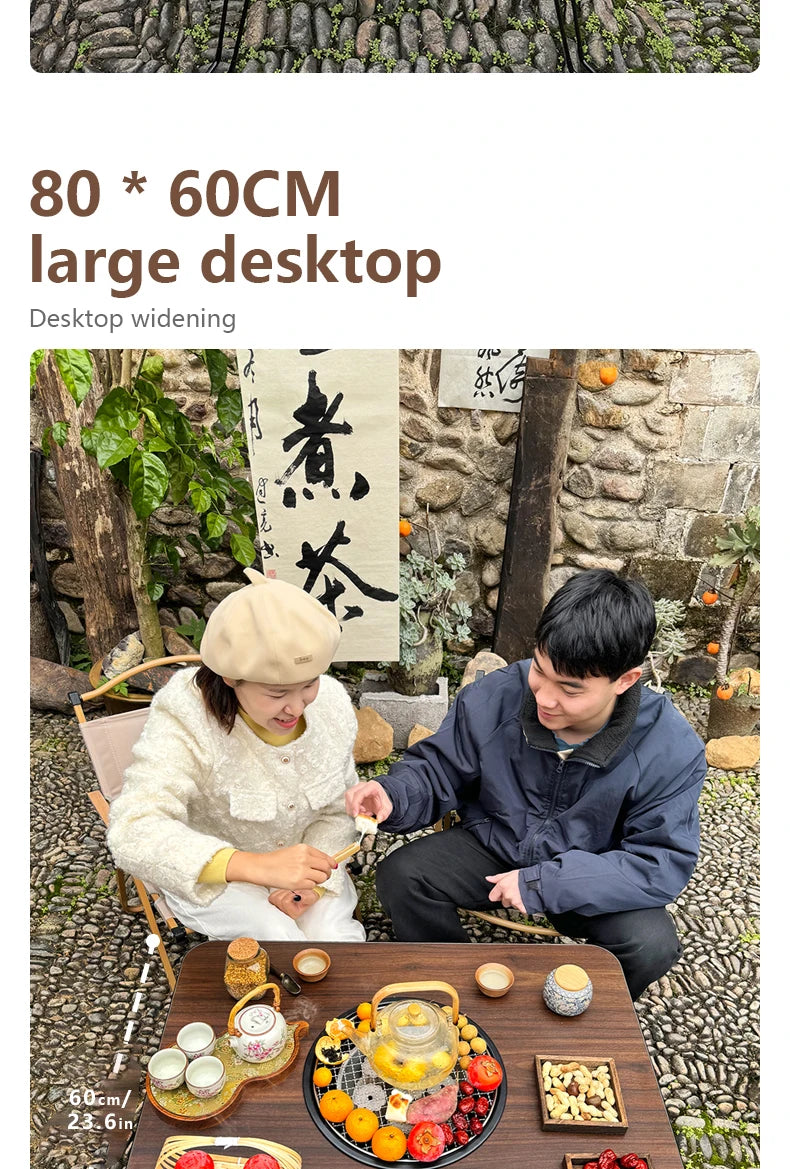 BISINNA Outdoor Folding Barbeque Stove Portable Camping BBQ Charcoal Grill With Widen Desktop Patio Tea Boiling