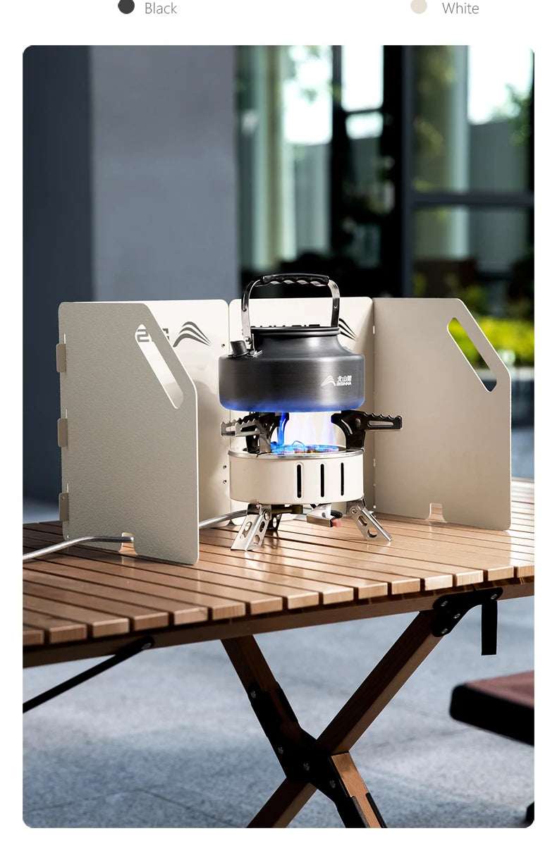 BISINNA Folding Gas Stove Windshield Camping Cooking Burner Windproof Screen For Outdoor Picnic Cassette Stove