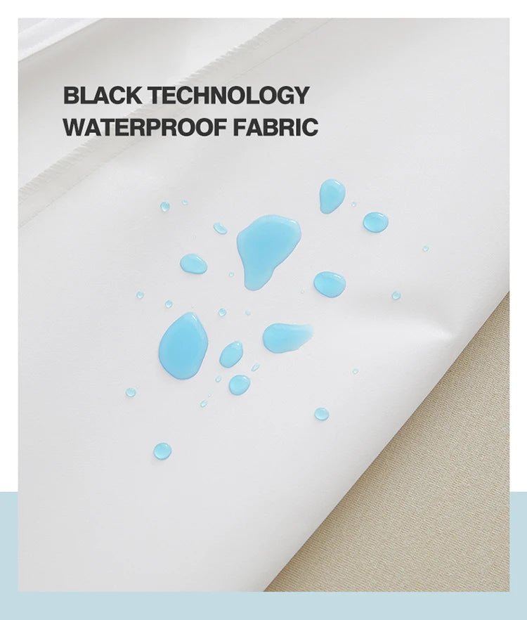 Waterproof Mattress Protector with Zipper Soft & Breathable Noiseless Mattress Cover for Single or Double Bed, Queen/King Size