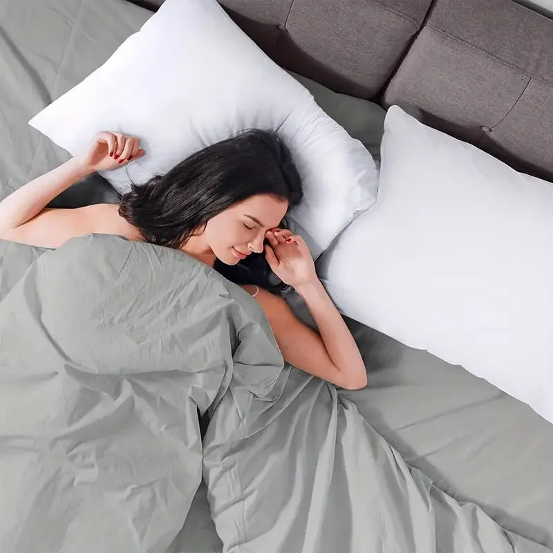 2pcs Zippered Waterproof Pillow Cover, Oil-resistant Knitted Pillow Protector for Bed Sleeping Pillowcase