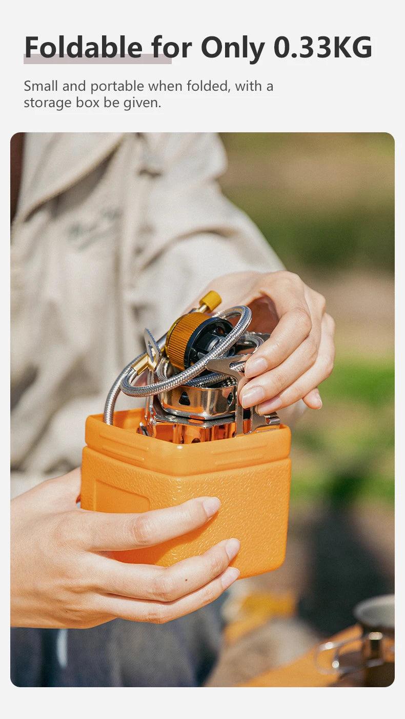 BISINNA Camping Gas Stove 5800W Tourist Folding Burner Portable Furnace Outdoor BBQ Hiking Picnic Equipment