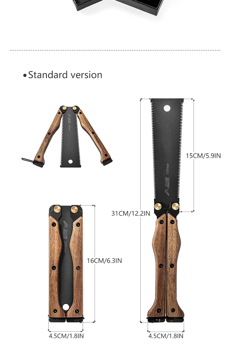 BISINNA 1pcs Double-sided Folding Saw Hand-held Logging Saw Outdoor Camping Gardening Woodworking Tool