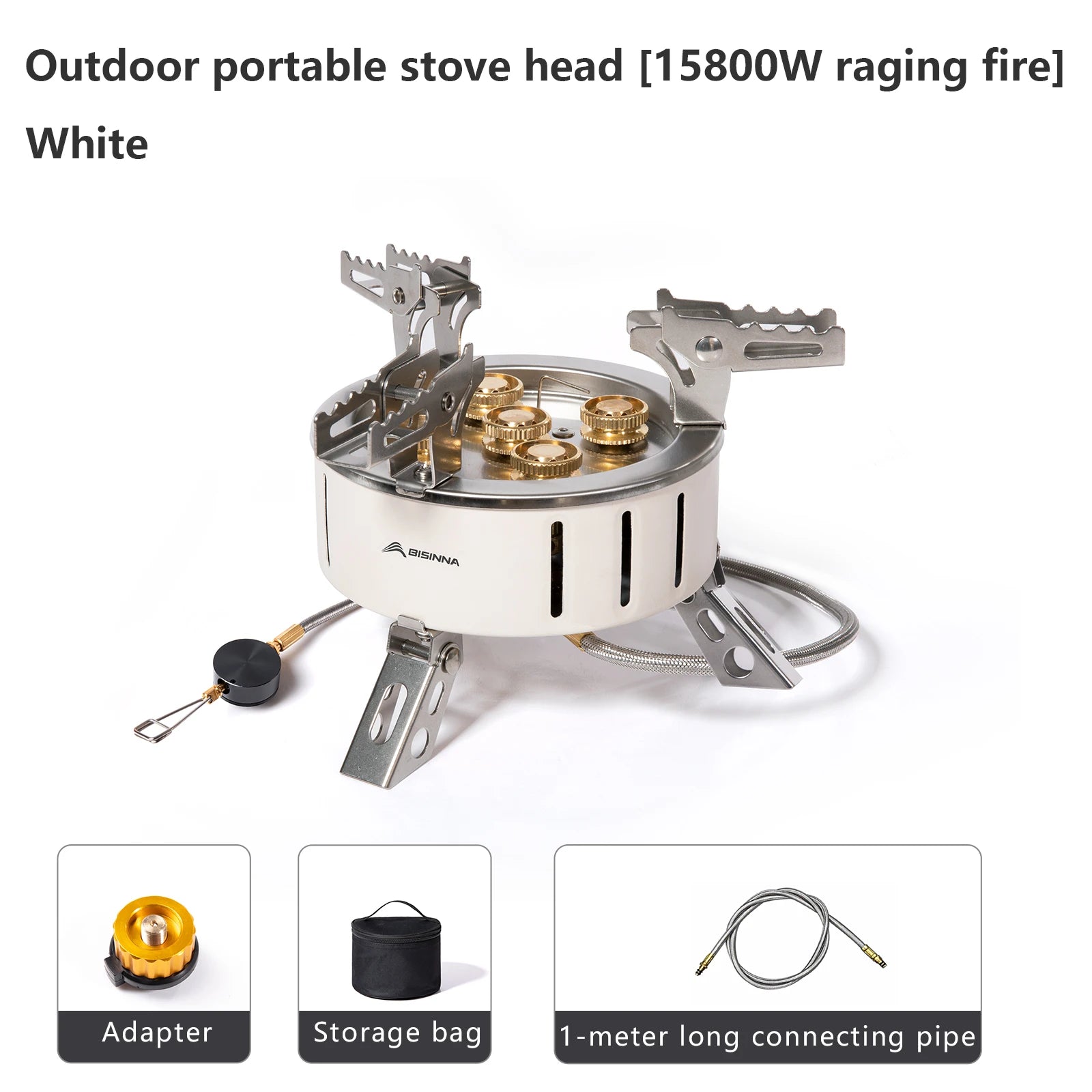 BISINNA Camping Gas Stove Portable Furnace Strong Firepower Burner Outdoor Barbecue Picnic Hiking Tourism Supplies