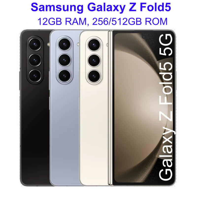 Samsung Galaxy Z Fold 5 Fold5 5G F946B F946U1 F946N 7.6" 12GB 256/512GB Snapdragon NFC Foldable Original 98% New Cell Phone