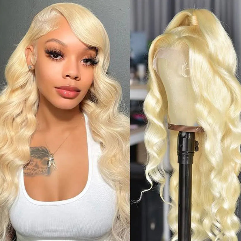 Blonde 613 13x6 HD Lace Frontal Wigs Brazilian Body Wave Lace Front Human Hair Wigs Pre plucked Body Wave 613 Lace Frontal Wigs