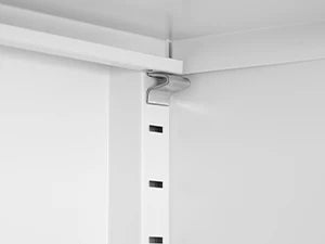 White Storage Cabinet with Feets-Metal Home Kitchen Pantry Cabinets with Doors and Adjustable Shelves,Organization Locker