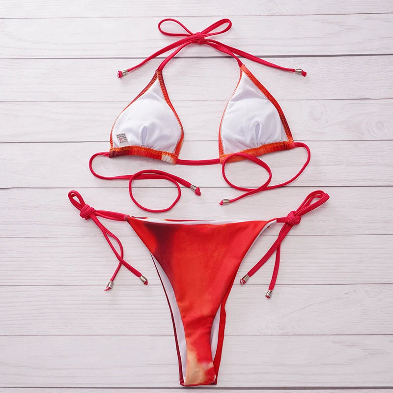 EDOLYNSA Sexy Zebra Stripes 3 Pieces Bikini Set 2024 Summer Beach Wear Triangle Bikinis Swimsuit Skirt Swimwear Cover-up A1554