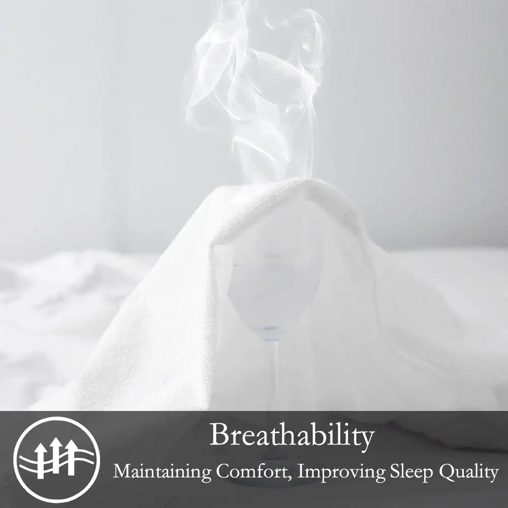 2pcs Waterproof Terry Cloth Pillowcases,Soft Breathable Knitted Pillow Cover, Noiseless, Suitable for Bedroom, Guest Room