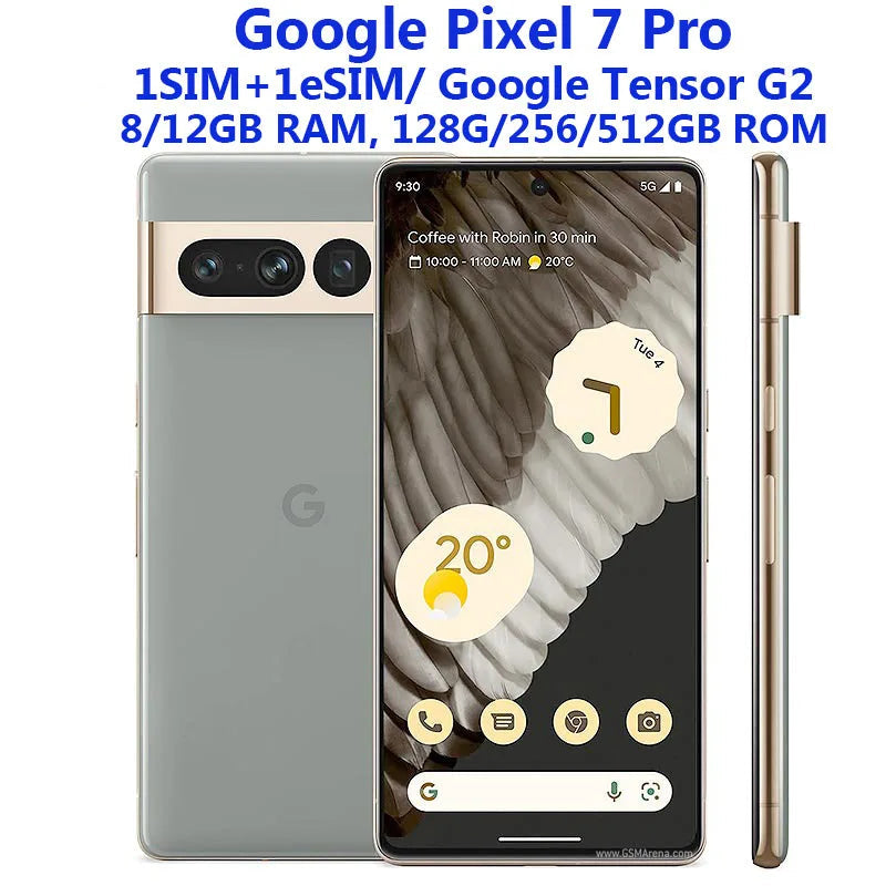 Google Pixel 7 Pro 7Pro 5G 12GB RAM 128/256/512GB ROM 6.7" AMOLED NFC Google Tensor G2 Octa Core Unlocked Android Original Phone