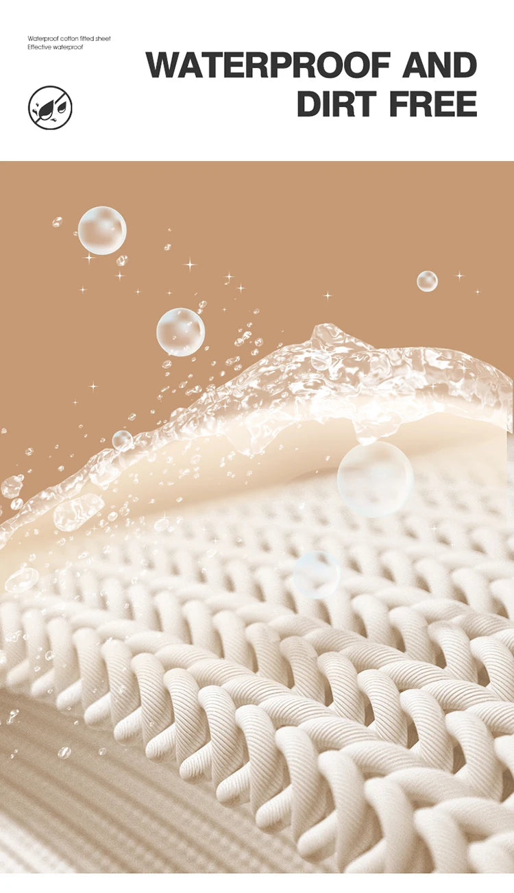 Waterproof Bed Sheet Quilted Throw Mattress Cover for Winter Elastic Fitted Sheet  Protector Full Queen King 160/140*200cm