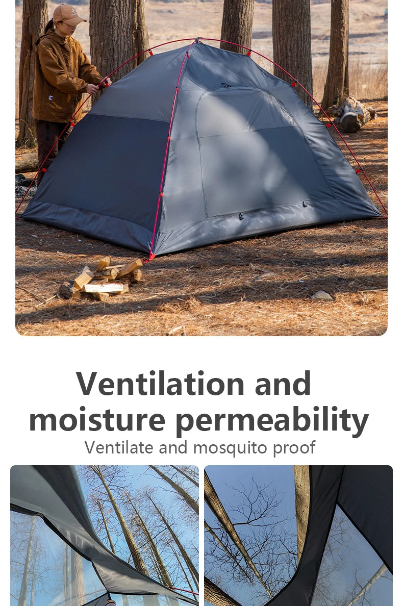 BISINNA 2-3 Person Camping Tent Waterproof Double Layer Lightweight Tent Portable Outdoor Hiking Trekking Travelling