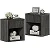 Night Stand Set of 2 Nightstands with Drawer Storage Bed Side Table End Table Large Modern Wood Wide Bedside Stand Mid