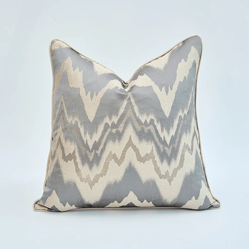 Throw Decor Pillow Covers (no filling)  for Couch Sofa Bed, GreyBeige Cushion Covers 45x45cm/50x50cm
