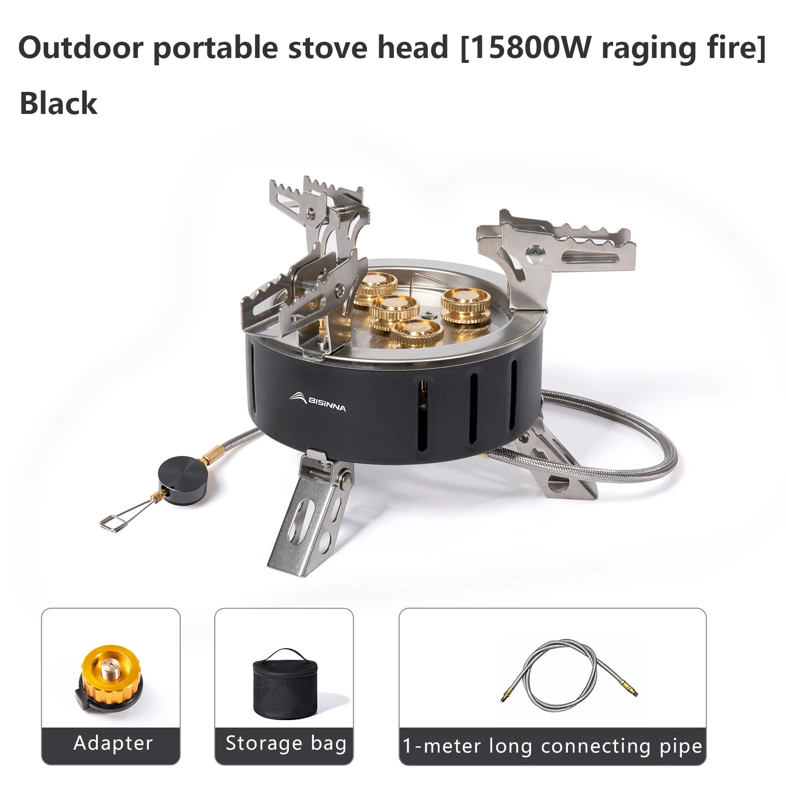 BISINNA Camping Gas Stove Portable Furnace Strong Firepower Burner Outdoor Barbecue Picnic Hiking Tourism Supplies