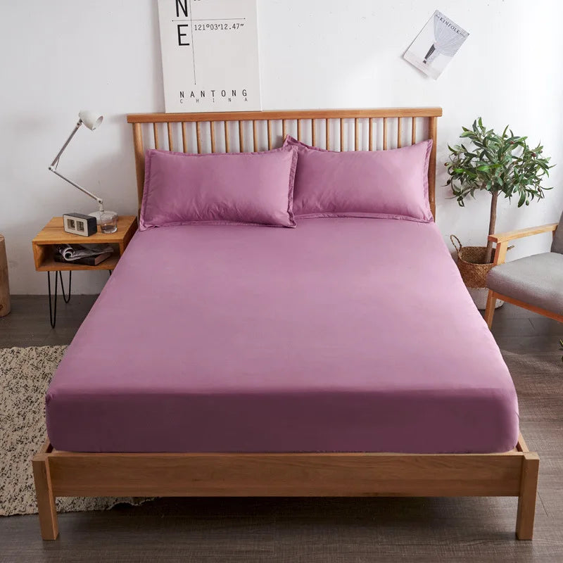 85% Cotton Bed Sheet with Elastic Band Replacement Fitted Bed Sheet Eur Mattress Protective Cover 135/140/160  Double Linens