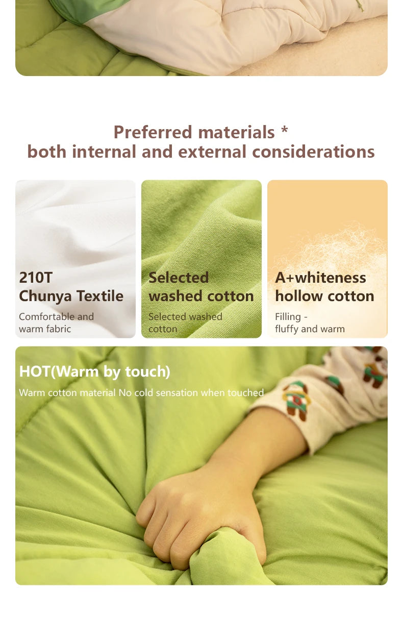 BISINNA 120cm Width Large Winter Cotton Sleeping Bag Outdoor Lightweight Camping Supplies Hiking Trekking Tourism