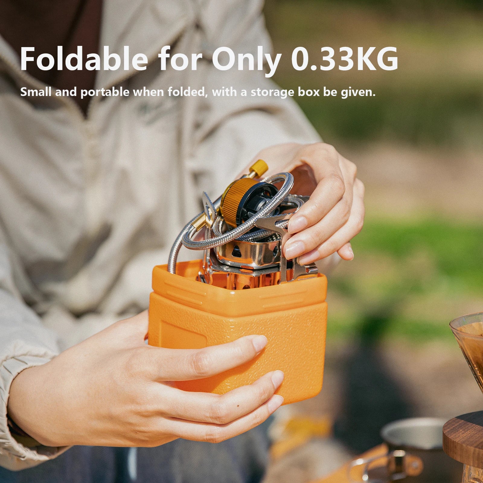 BISINNA Camping Gas Stove 5800W Tourist Folding Burner Portable Furnace Outdoor BBQ Hiking Picnic Equipment