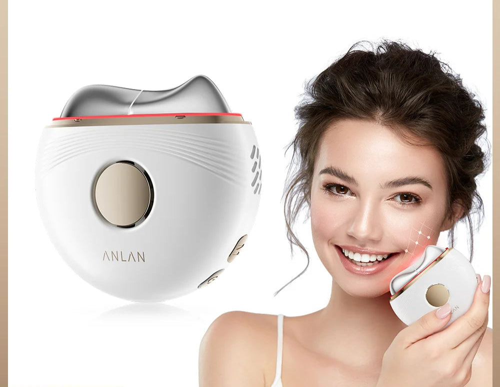 ANLAN Electric Guasha Massager EMS Face Lifting Remove Edema Firming Skin Clod Heat Body Scraping Therapy Skincare Beauty Device