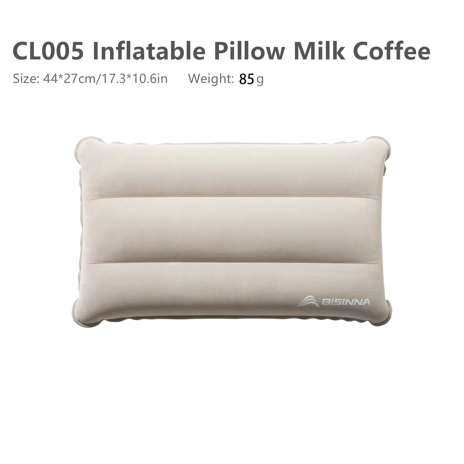 BISINNA Inflatable Pillow,Portable Camping Neck Pillow,Compressible Folding Flocking Air Cushion for Sleeping Travel Hiking