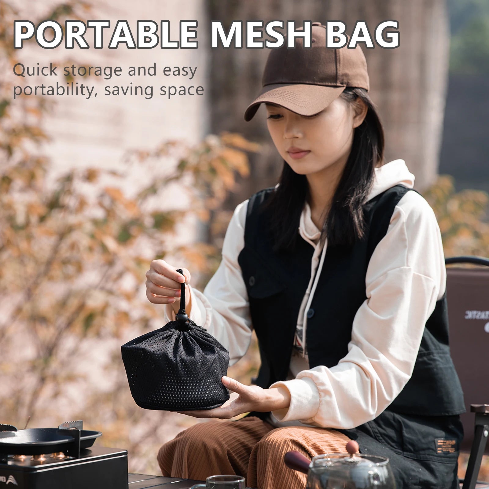 BISINNA 1.1L Camping Water Kettle Lightweight Portable Aluminum Alloy Teapot Outdoor Tourism Picnic Hiking Cookware