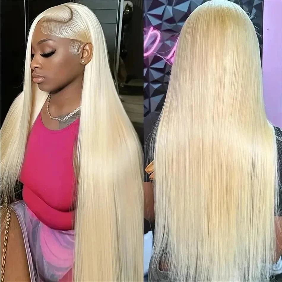 Blonde 613 HD 13x6 Lace Frontal Wigs Pre pucked Lace Front Human Hair Wigs For Women Straight Human Hair Wigs Can Be Dyed
