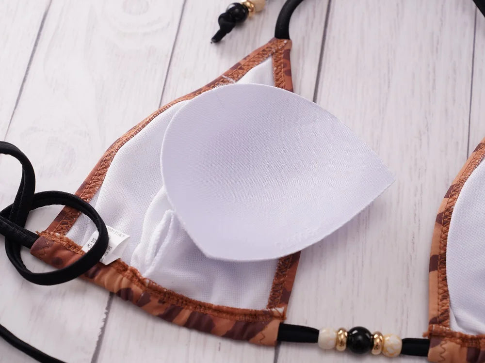 EDOLYNSA Sexy Zebra Stripes 3 Pieces Bikini Set 2024 Summer Beach Wear Triangle Bikinis Swimsuit Skirt Swimwear Cover-up A1554