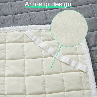1pc Quilted Mattress Topper, Soft Velvet Milk Fiber Mattress Cover, Breathable Flannel, Anti-Slip, Machine Washable