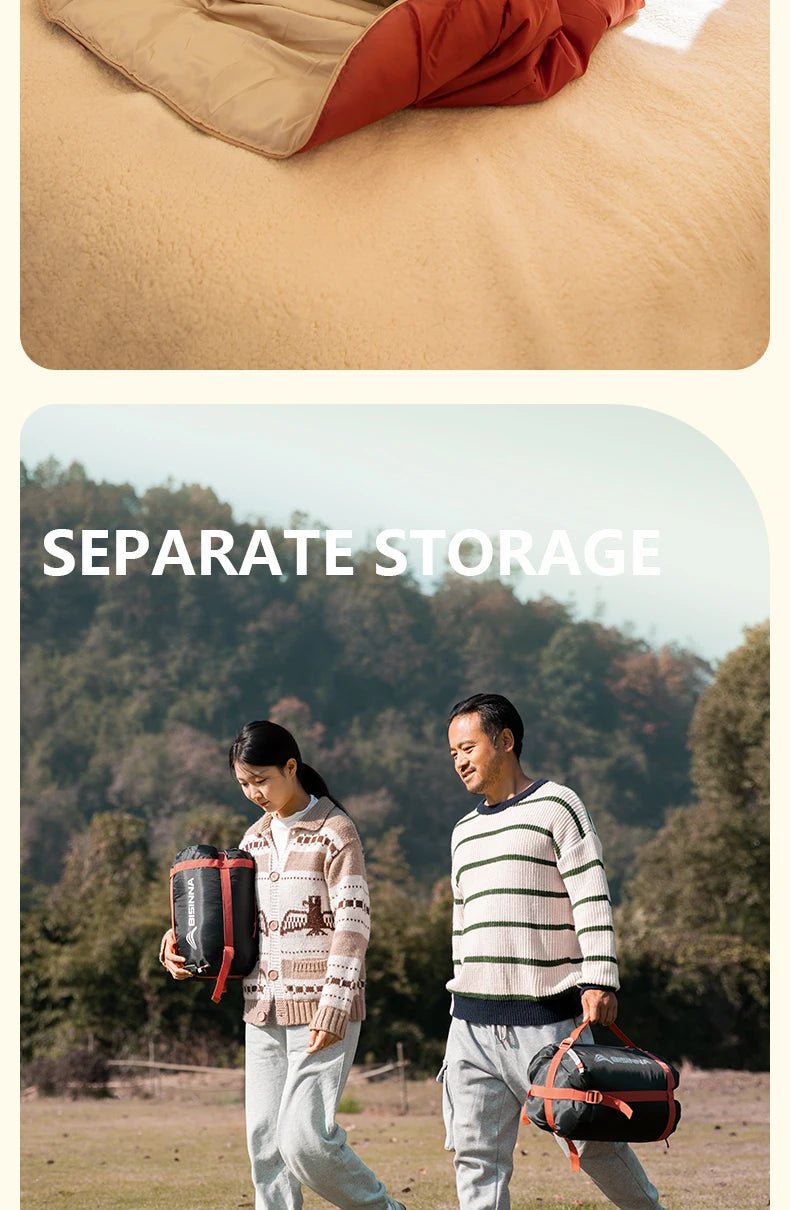 BISINNA Large Camping Sleeping Bag Lightweight 3 Season Loose Widen Bag Long Size for Adult Rest Hiking Fishing