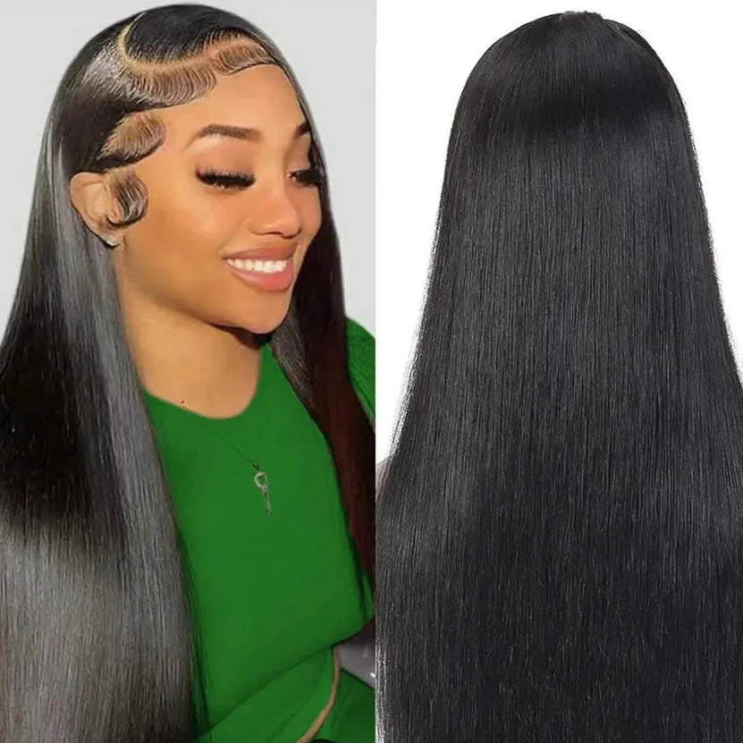 13x6 HD Lace Frontal Wigs Brazilian Staright Human Hair Wigs For Women Pre plucked 13X4 Transparent Lace Front Human Hair Wigs