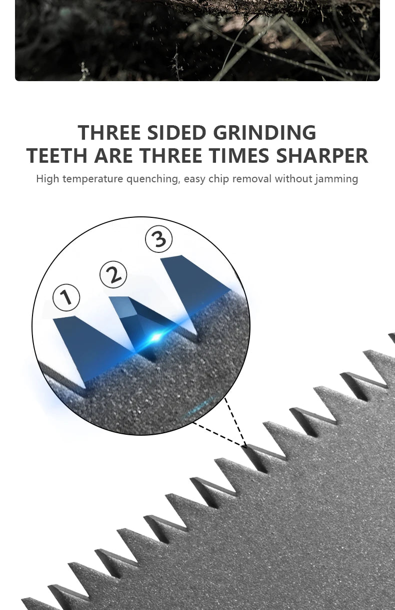 BISINNA 1pcs Double-sided Folding Saw Hand-held Logging Saw Outdoor Camping Gardening Woodworking Tool