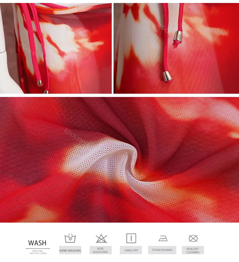 EDOLYNSA Sexy Zebra Stripes 3 Pieces Bikini Set 2024 Summer Beach Wear Triangle Bikinis Swimsuit Skirt Swimwear Cover-up A1554