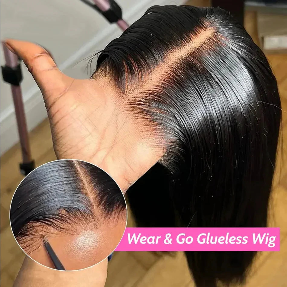 4X6 Ready To Wear Glueless Wigs HD Lace Front Human Hair Wigs Peruvian Straight Pre Plucked Lace Front Wigs For Women
