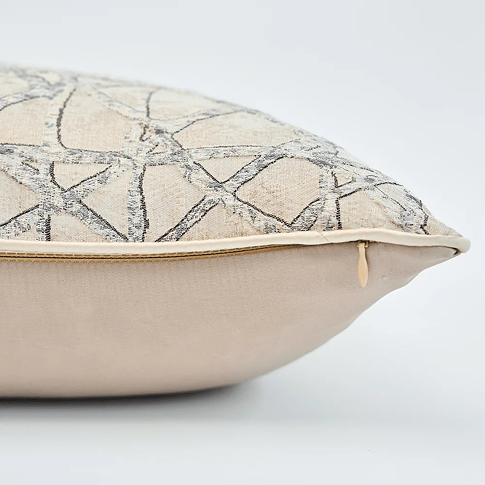 Throw Decor Pillow Covers (no filling)  for Couch Sofa Bed, GreyBeige Cushion Covers 45x45cm/50x50cm