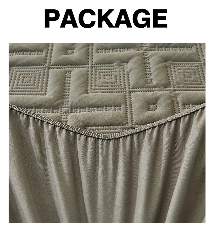 Waterproof Bed Sheet Quilted Throw Mattress Cover for Winter Elastic Fitted Sheet  Protector Full Queen King 160/140*200cm