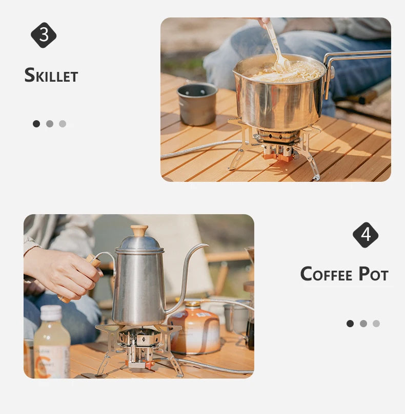 BISINNA Camping Gas Stove 5800W Tourist Folding Burner Portable Furnace Outdoor BBQ Hiking Picnic Equipment