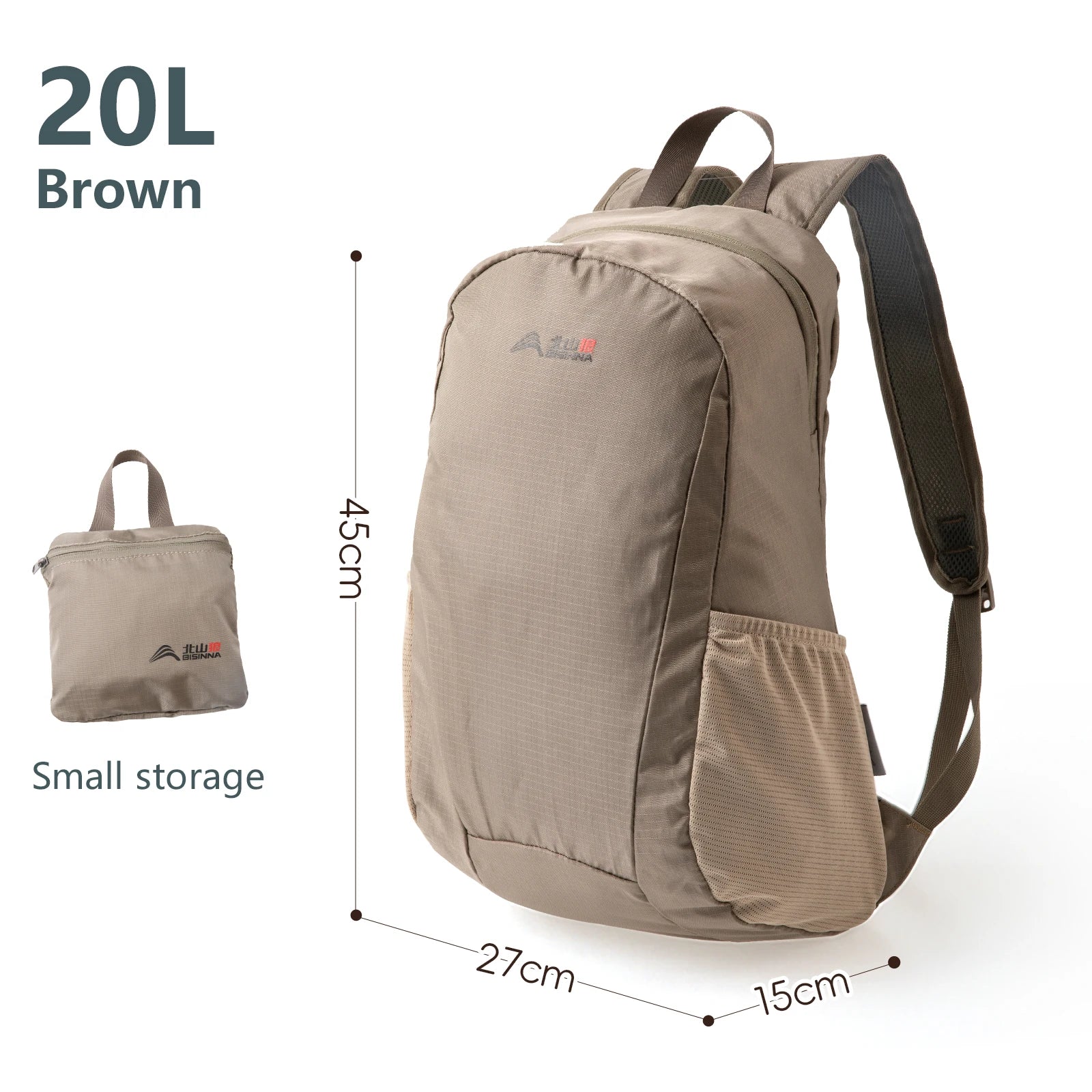 BISINNA 20L Hiking Backpack Ultralight Foldable Waterproof Travel Bags For Men Outdoor Portable Woman Camping Small Backpack