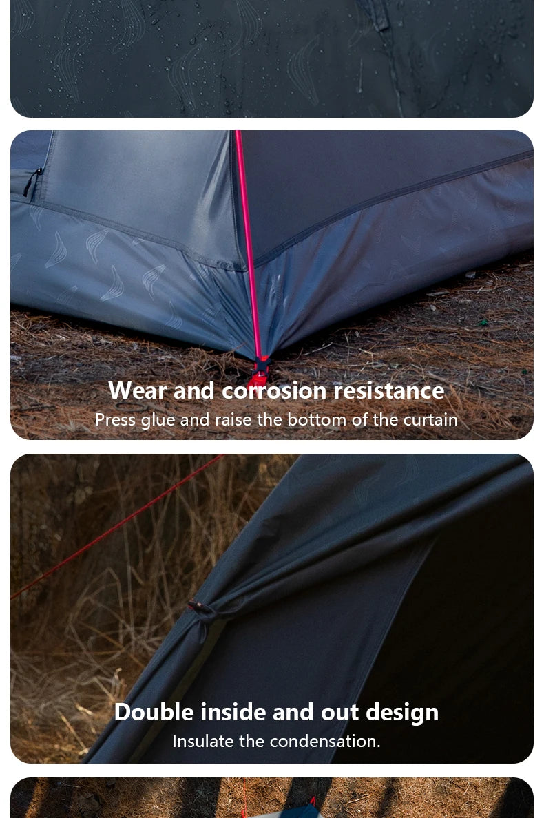 BISINNA 2-3 Person Camping Tent Waterproof Double Layer Lightweight Tent Portable Outdoor Hiking Trekking Travelling